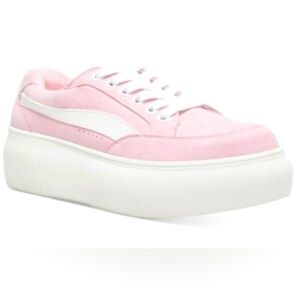 🆕Madden Girl “Ollie” Pink Lace Up platform Sneaker, Size 8